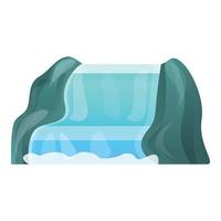 cascata icona, cartone animato stile vettore