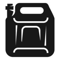 plastica benzina scatola metallica icona, semplice stile vettore