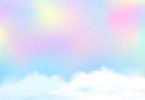 arcobaleno pastello sfocato sullo sfondo del cielo vettore