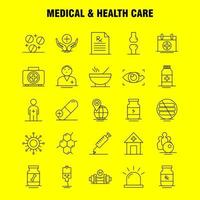 medico e Salute cura linea icona per ragnatela Stampa e mobile uxui kit come come medico occhio occhio ricerca test medico medicina ospedale pittogramma imballare vettore