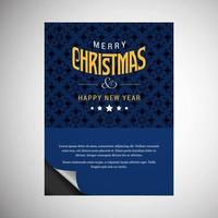 Natale saluti carta design con blu sfondo vettore