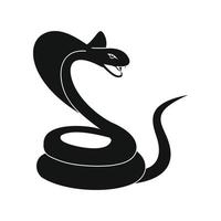 verde serpente icona, semplice stile vettore