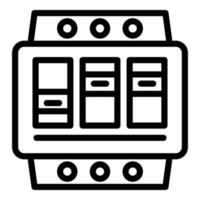 elettrico centralino icona, schema stile vettore