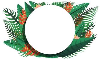 Paradiso tropicale foresta pluviale concetto striscione, cartone animato stile vettore