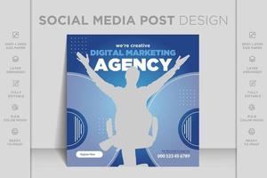 digitale marketing agenzia vivere seminario web e aziendale attività commerciale sociale media bandiera inviare modello vettore