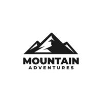 montagna logo design vettore illustrazione