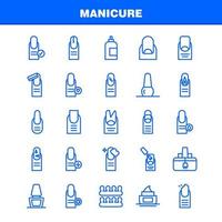 manicure linea icona imballare per progettisti e sviluppatori icone di francese assistenza sanitaria manicure croce medica arte bellezza cura manicure vettore