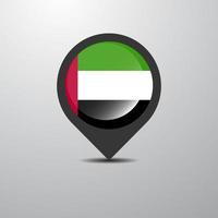 spilla della mappa degli Emirati Arabi Uniti vettore
