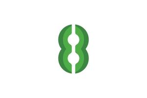 B lettera iniziale logo vettore