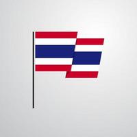 Tailandia agitando bandiera design vettore