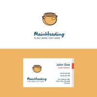 piatto pentola logo e visitare carta modello busienss concetto logo design vettore