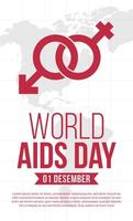 mondo AIDS giorno sociale media design inviare hiv sfondo manifesto vettore