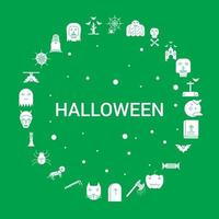 Halloween icona impostato Infografica vettore modello