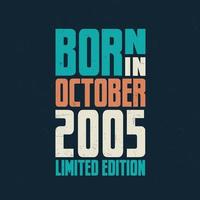 Nato nel ottobre 2005. compleanno celebrazione per quelli Nato nel ottobre 2005 vettore