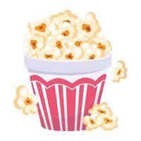 Guarda a Questo piatto design di Popcorn vettore