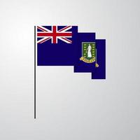 vergine isole UK agitando bandiera creativo sfondo vettore