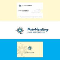 bellissimo ambientazione Ingranaggio logo e attività commerciale carta verticale design vettore