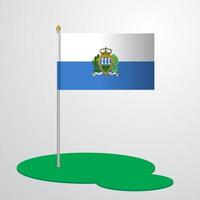 san Marino bandiera polo vettore