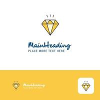 creativo diamante logo design piatto colore logo posto per tagline vettore illustrazione