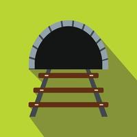 ferrovia tunnel piatto icona vettore