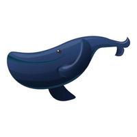grande balena icona, cartone animato stile vettore