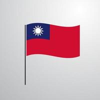 Taiwan agitando bandiera vettore