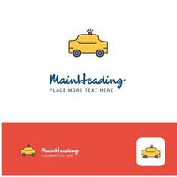 creativo Taxi logo design piatto colore logo posto per tagline vettore illustrazione