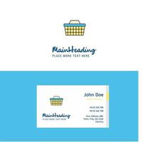 piatto cestino logo e visitare carta modello busienss concetto logo design vettore