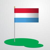 lussemburgo bandiera polo vettore