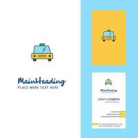 Taxi creativo logo e attività commerciale carta verticale design vettore