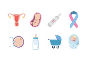 Set di icone di maternità vettore