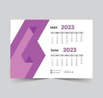 2023 calendario contento nuovo anno design vettore