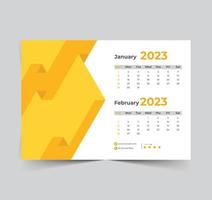 2023 calendario contento nuovo anno design vettore