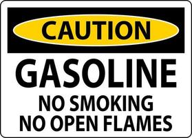 attenzione cartello benzina ,No fumare, no Aperto fiamme vettore