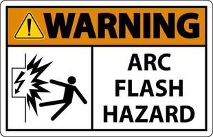 avvertimento arco veloce rischio cartello su bianca sfondo vettore