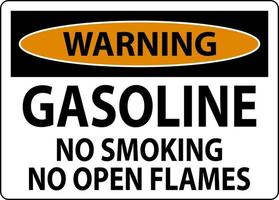avvertimento cartello benzina ,No fumare, no Aperto fiamme vettore