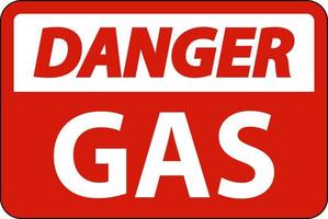 Pericolo infiammabile cartello gas su bianca sfondo vettore