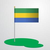 Gabon bandiera polo vettore