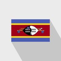 Swaziland bandiera lungo ombra design vettore