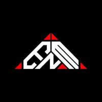 enm lettera logo creativo design con vettore grafico, enm semplice e moderno logo nel il giro triangolo forma.