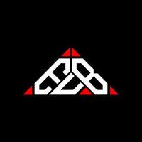 eub lettera logo creativo design con vettore grafico, eub semplice e moderno logo nel il giro triangolo forma.