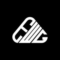 ewg lettera logo creativo design con vettore grafico, ewg semplice e moderno logo nel il giro triangolo forma.