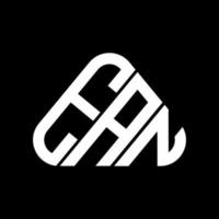ean lettera logo creativo design con vettore grafico, ean semplice e moderno logo nel il giro triangolo forma.