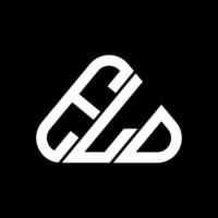 eld lettera logo creativo design con vettore grafico, eld semplice e moderno logo nel il giro triangolo forma.