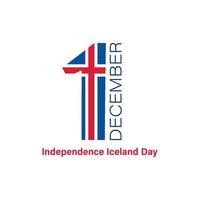 Islanda indipendenza giorno icona. contento nazionale vacanza vettore
