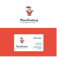 piatto Santa clausola logo e visitare carta modello busienss concetto logo design vettore