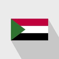 Sudan bandiera lungo ombra design vettore