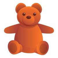 orsacchiotto orso Bambola icona, cartone animato stile vettore