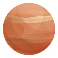 Urano pianeta icona, cartone animato stile vettore