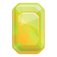 giallo Smeraldo icona, cartone animato stile vettore